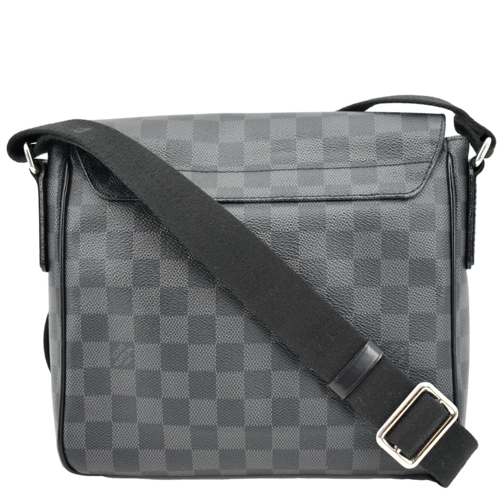 Louis Vuitton District PM Damier Graphite Messenger Black Leather  ref.561343 - Joli Closet