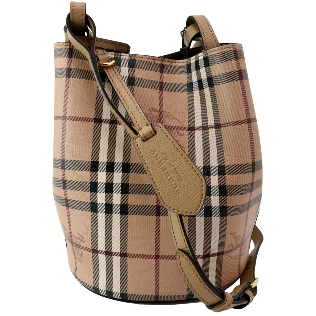 The bucket leather crossbody bag Burberry Beige in Leather - 36172657