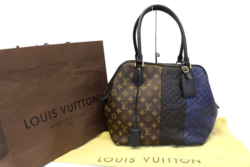 Louis Vuitton Multicolor Monogram Canvas Leather Blocks Stripes Tote Bag