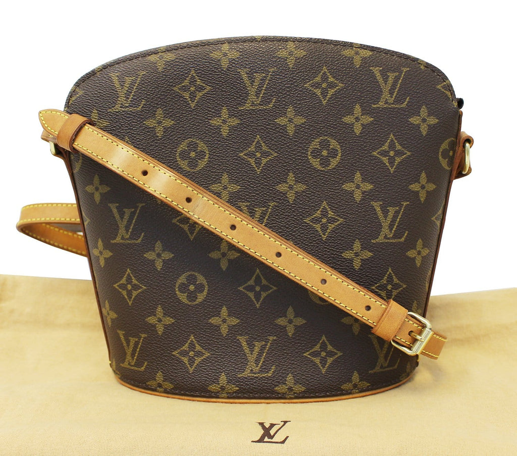 Louis Vuitton Drouot Vintage Monogram Handbag Canvas Crossbody w/Shoulder  Strap