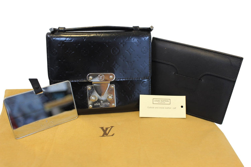 Louis Vuitton Black Mini Monogram Glace Anouchka PM Clutch Wallet - Yoogi's  Closet