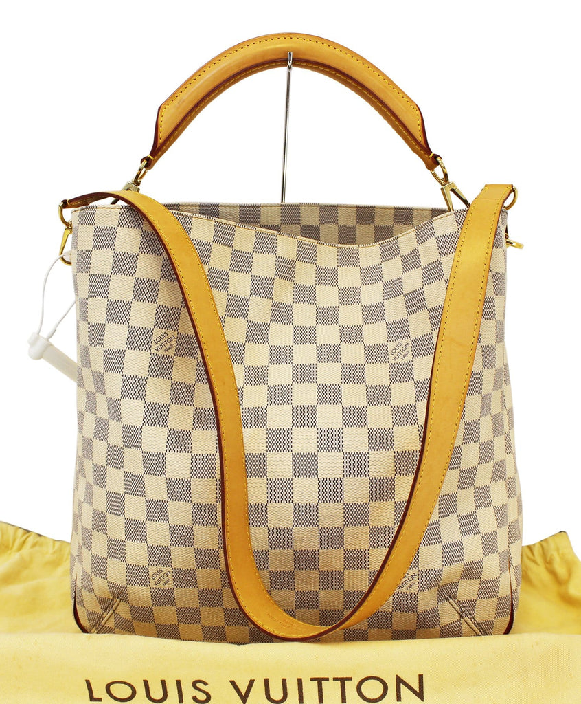 LOUIS VUITTON Damier Azur Soffi White Shoulder Handbag - 20% Off