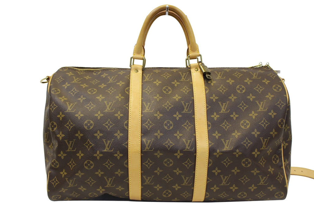 Authentic Louis Vuitton Monogram KEEPALL BANDOULİERE 50 Handbag For Women.
