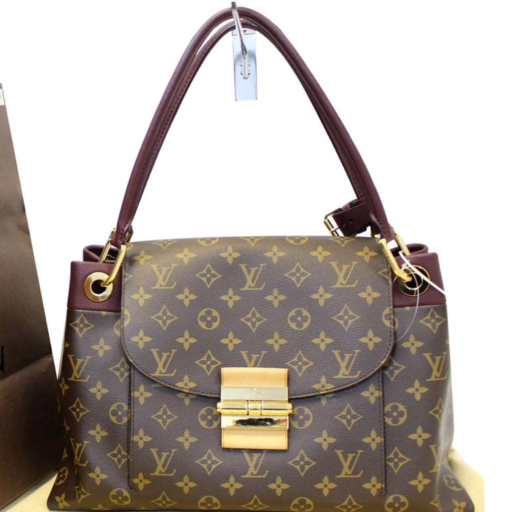 Louis Vuitton Aurore Calf Leather & Monogram Canvas Olympe Shoulder Bag