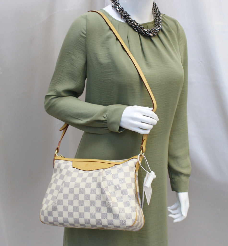 Louis Vuitton, Bags, Discontinued Authentic Lv Siracusa Pm Damier Azur  Crossbody Bag