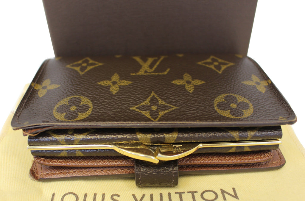 Louis Vuitton Kisslock Coin Purse Monogram Canvas Brown 1946311