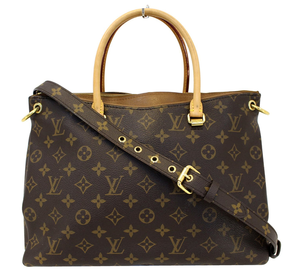 Louis Vuitton Pallas Black with Dark Toron Handles