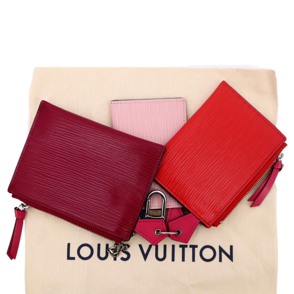 🔴 Louis Vuitton Card Holder Wallet - Orange Epi Leather