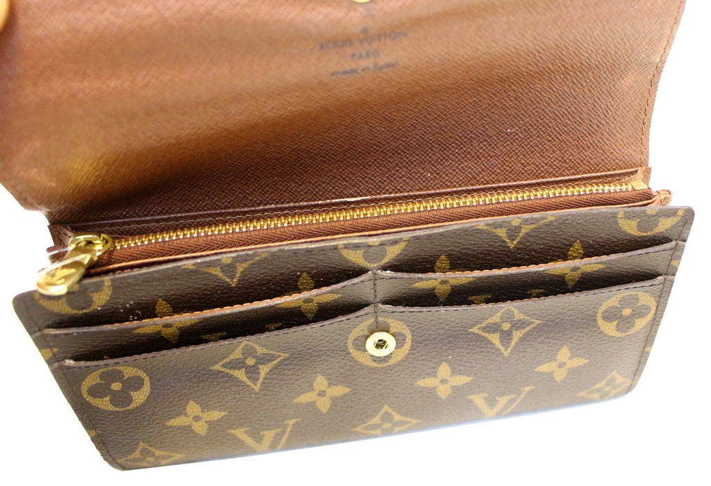 Louis Vuitton Monogram Browns Portefeuille Sarah Long Wallet – Vintage Boho  Bags