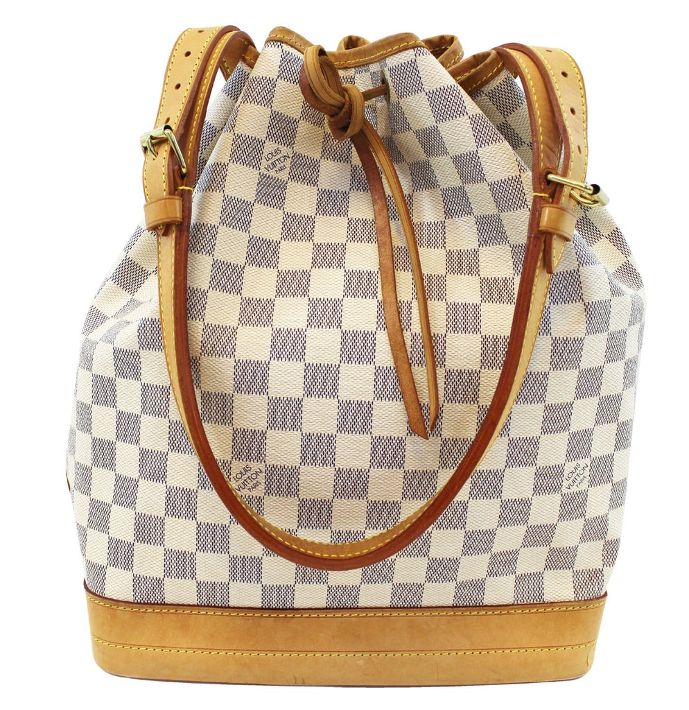 The Nuthatch - Vintage Damier Azur Shoulder Bag with Gold