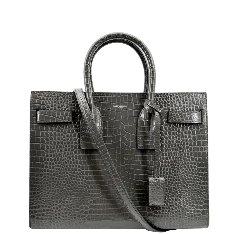 Buy Saint Laurent Classic Sac de Jour Nano in Crocodile-Embossed Shiny  Leather for Womens