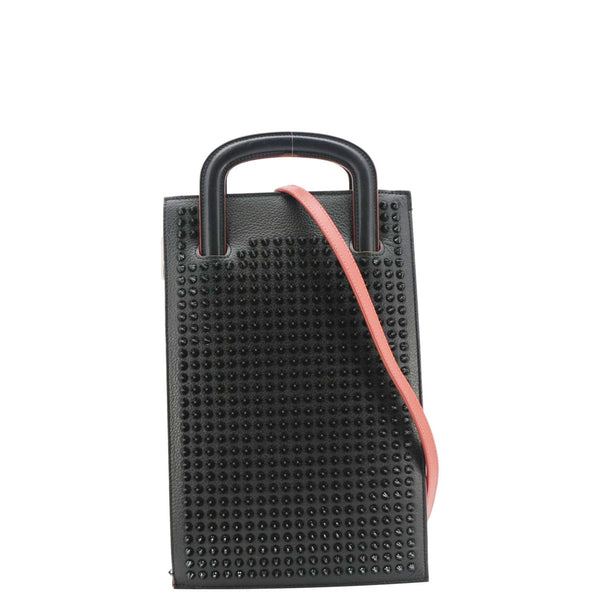 CHRISTIAN LOUBOUTIN - Trick Track Small Clutch Black front look