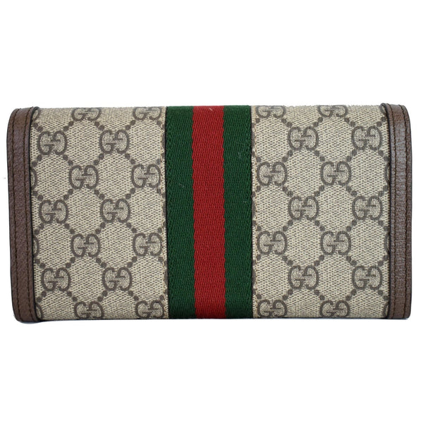 GUCCI Ophidia GG Continental Supreme Canvas Wallet Beige 523153