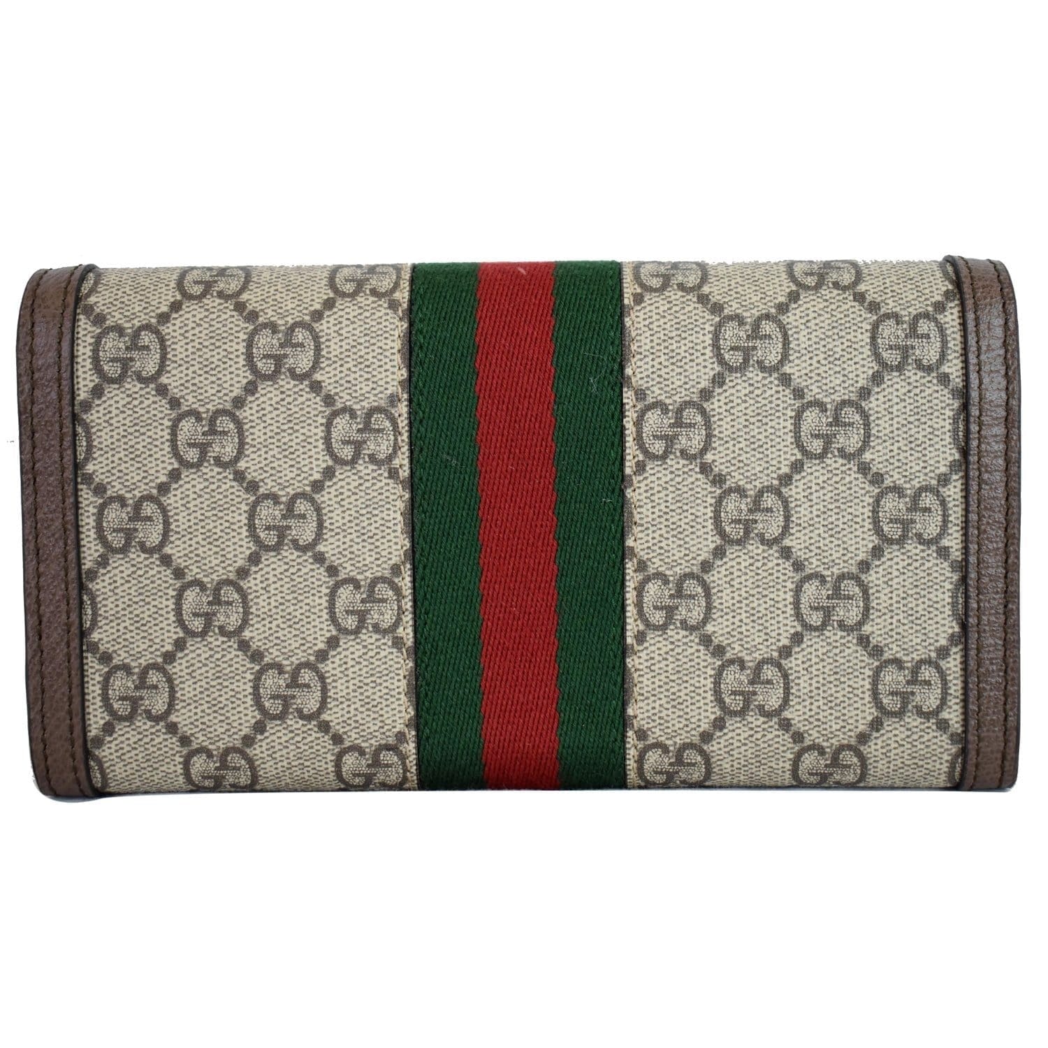 Gucci GG Supreme Monogram Canvas Ophidia Contiental Wallet Beige