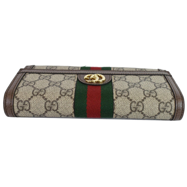 GUCCI Ophidia GG Continental Supreme Canvas Wallet Beige 523153