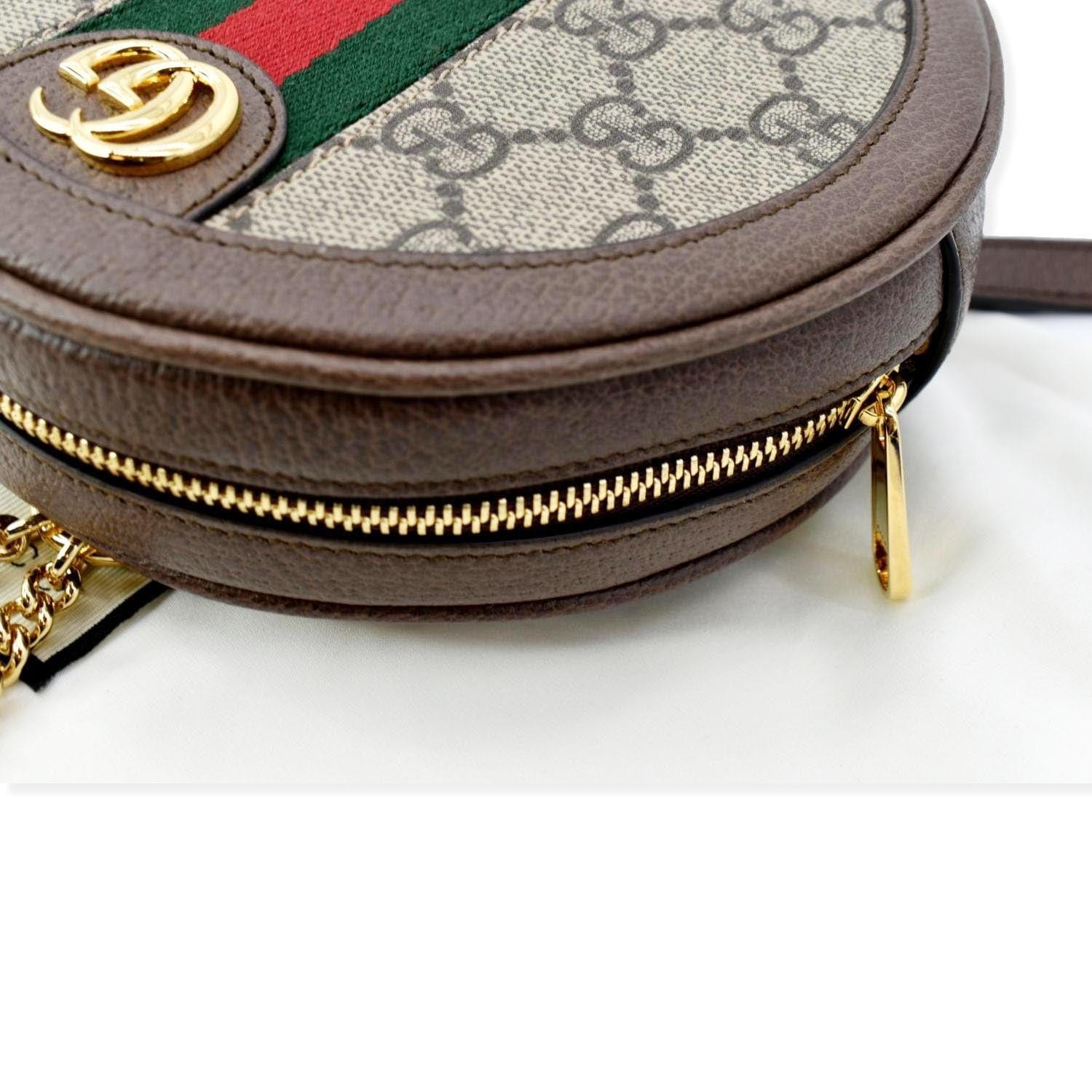 GUCCI GG Supreme Monogram Textured Dollar Calfskin Web Small Ophidia Day  Backpack Beige Blue Black 1300487