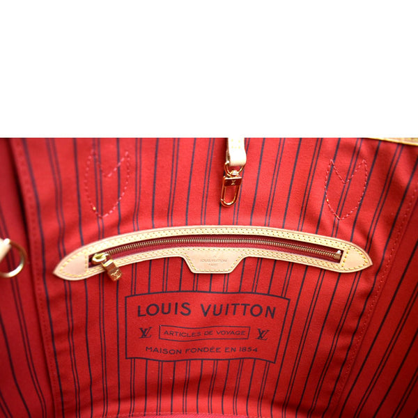 LOUIS VUITTON Neverfull MM Monogram Canvas Tote Bag Brown