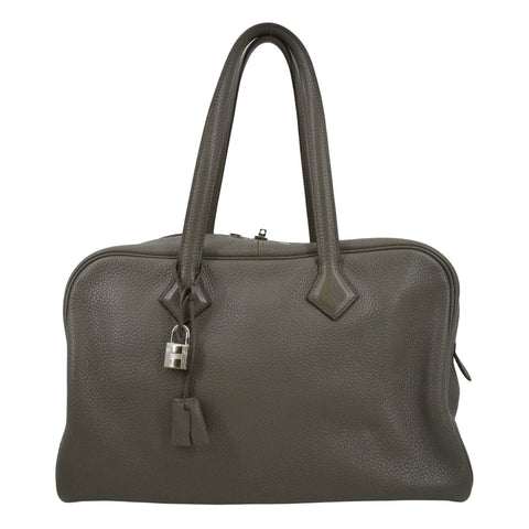 Hermes Christie Rhone Flap Clemence Leather Shoulder Bag