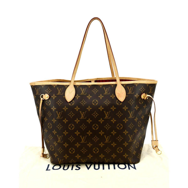 LOUIS VUITTON Neverfull MM Monogram Canvas Tote Bag Brown