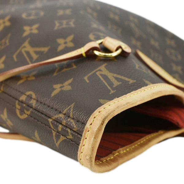 LOUIS VUITTON Neverfull MM Monogram Canvas Tote Bag Brown