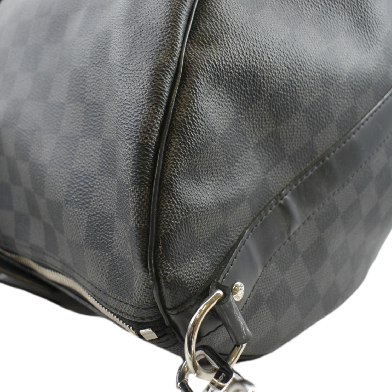 Limited Edition Louis Vuitton Keepall 50 Bandouliere Duffle Graphite Damier