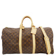 LOUIS VUITTON Keepall 55 Bandouliere Monogram Canvas Travel Bag Brown