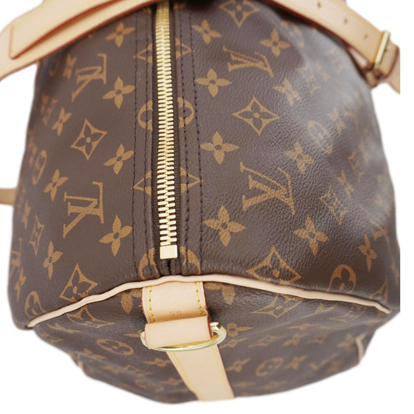 LOUIS VUITTON Keepall 55 Bandouliere Monogram Canvas Travel Bag Brown