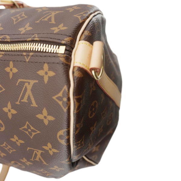 LOUIS VUITTON Keepall 55 Bandouliere Monogram Canvas Travel Bag Brown