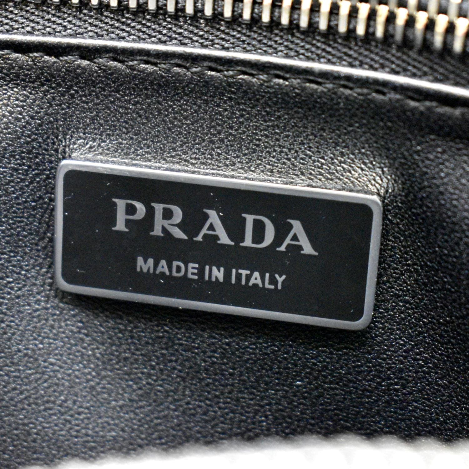 Prada Large Antique Nappa Leather Tote Black in Leather with