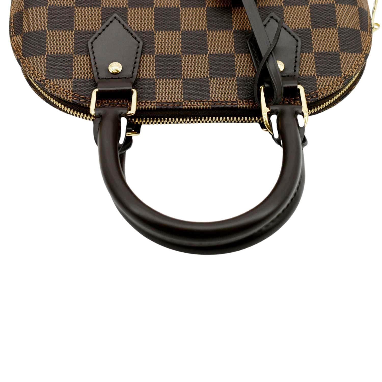 Alma bb handbag Louis Vuitton Brown in Plastic - 34806679