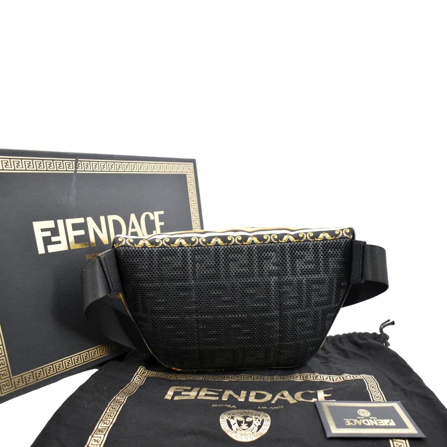Fendi x Versace Fendace Collaboration Gold Black Baroque Belt Bag Pack SOLD  OUT