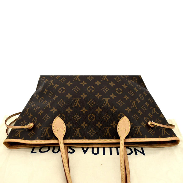 LOUIS VUITTON Neverfull MM Monogram Canvas Tote Bag Brown