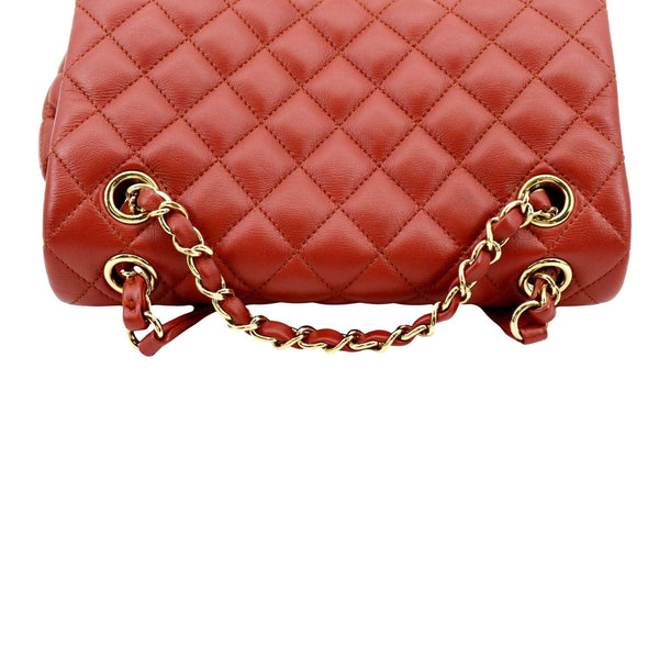 CHANEL Urban Spirit Large Quilted Leather Backpack Bag Red