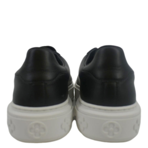 LOUIS VUITTON Time Out Leather Sneakers Black Size 37 1/2