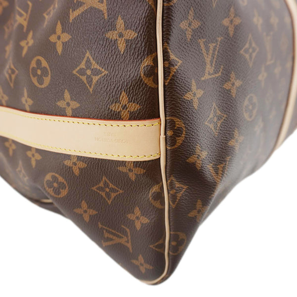 LOUIS VUITTON Keepall 55 Bandouliere Monogram Canvas Travel Bag Brown