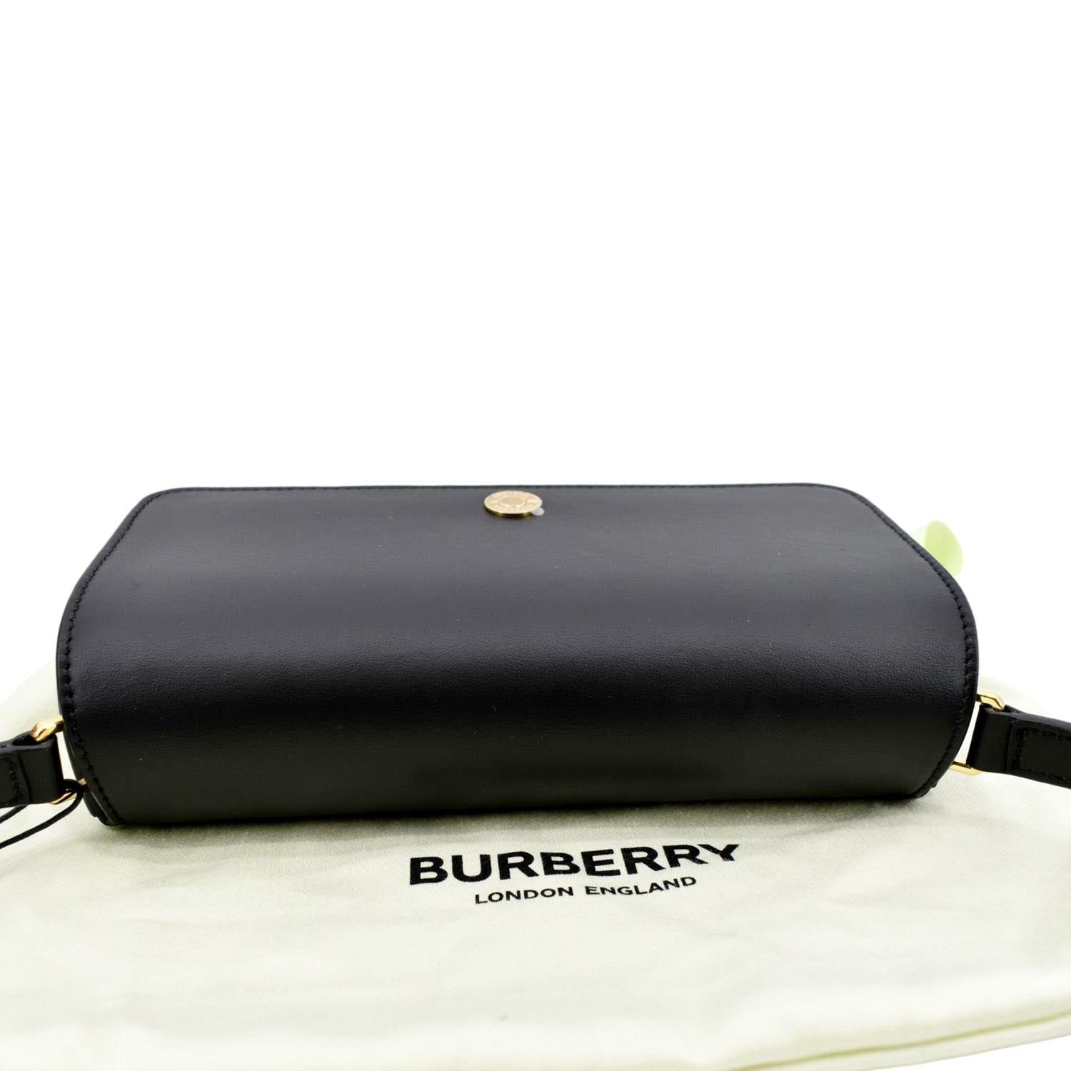 Burberry Note Medium Leather & Vintage Check Crossbody Bag