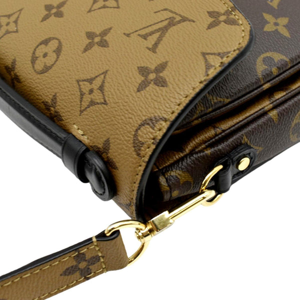 LOUIS VUITTON Metis Pochette Reverse Monogram Canvas Crossbody Bag Brown