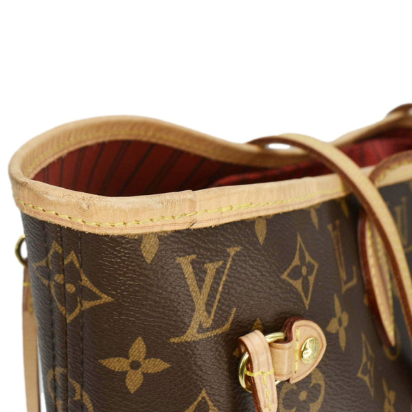 LOUIS VUITTON Neverfull MM Monogram Canvas Tote Bag Brown