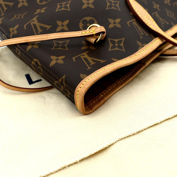 LOUIS VUITTON Neverfull MM Monogram Canvas Tote Bag Brown