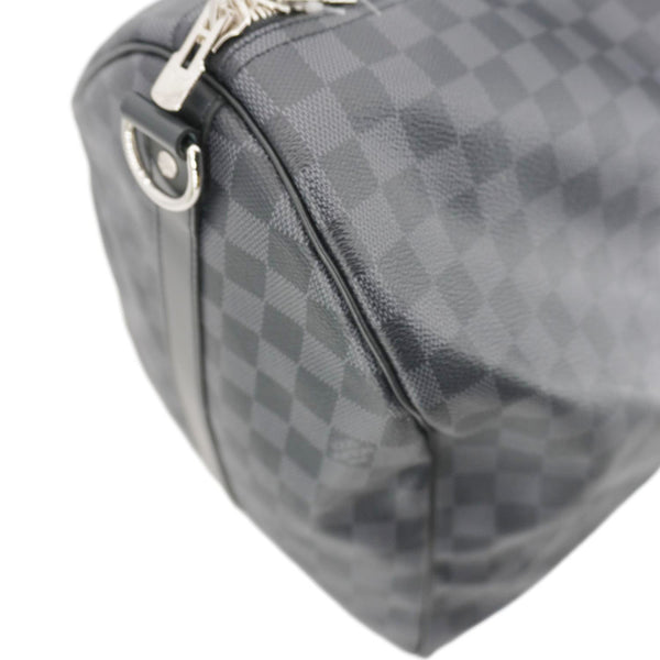 LOUIS VUITTON Keepall Bandouliere 55 Monogram Eclipse Travel Bag Black