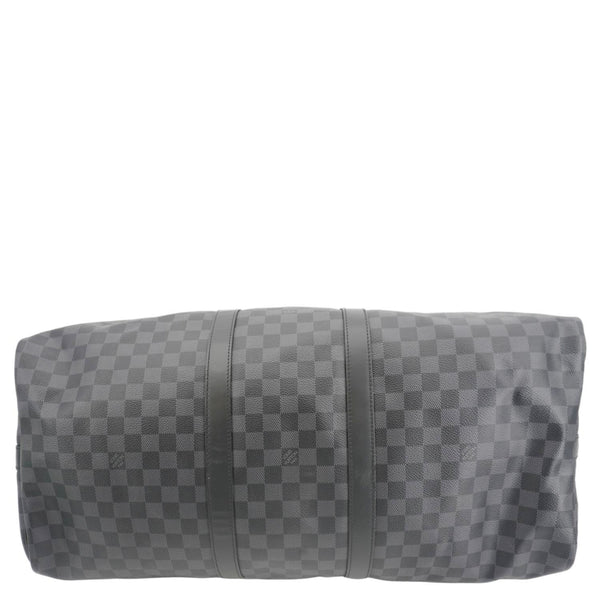 LOUIS VUITTON Keepall Bandouliere 55 Monogram Eclipse Travel Bag Black