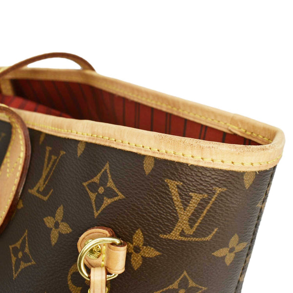 LOUIS VUITTON Neverfull MM Monogram Canvas Tote Bag Brown