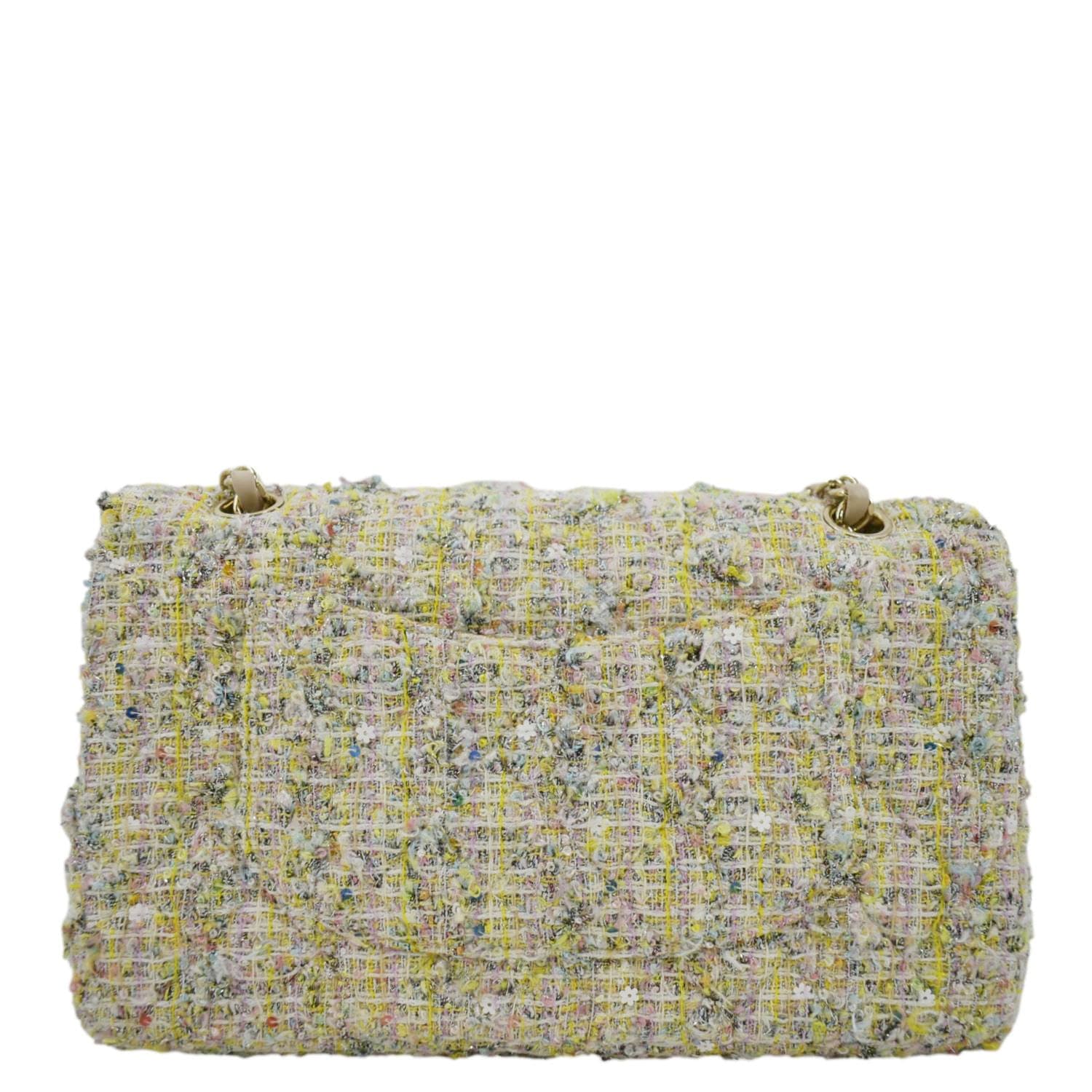 Chanel Garden Party Flap Medium Tweed Shoulder Bag Pastel