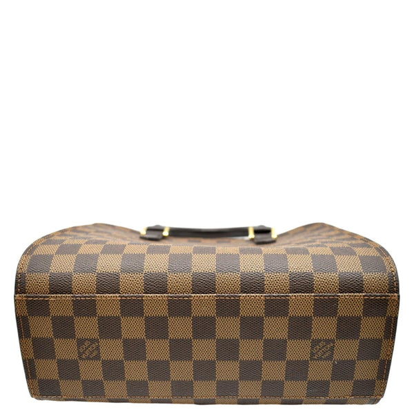 LOUIS VUITTON Triana Damier Ebene Satchel Bag Brown