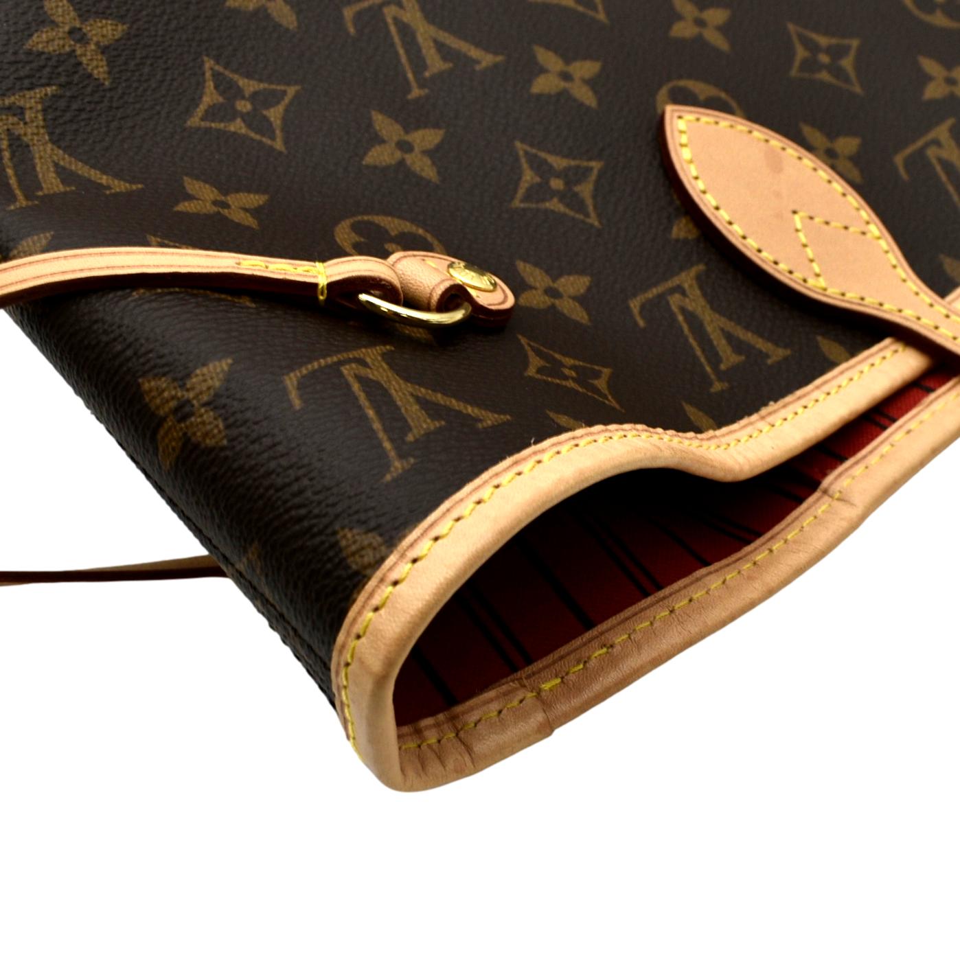 Neverfull cloth tote Louis Vuitton Brown in Cloth - 24984398