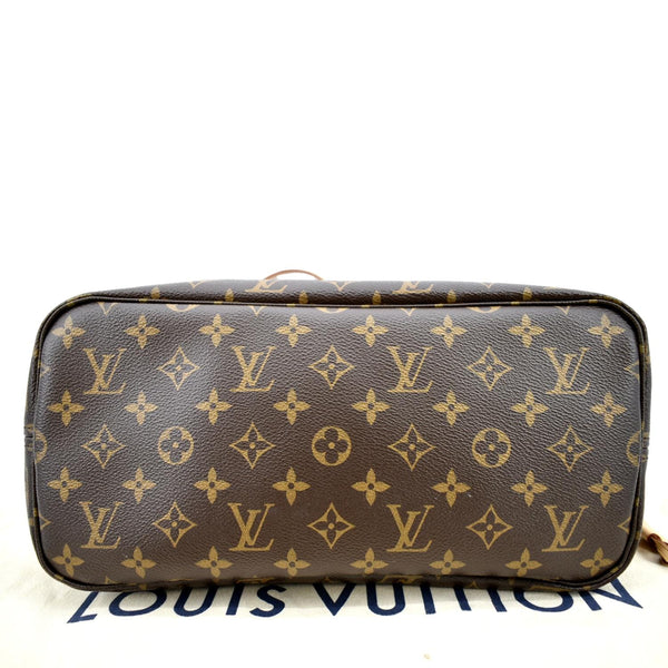 LOUIS VUITTON Neverfull MM Monogram Canvas Tote Bag Brown