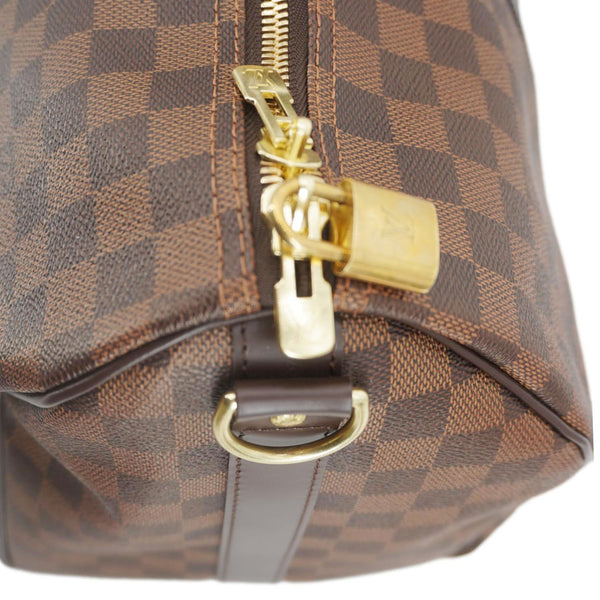 LOUIS VUITTON Keepall 45 Bandouliere Damier Ebene Travel Bag Brown