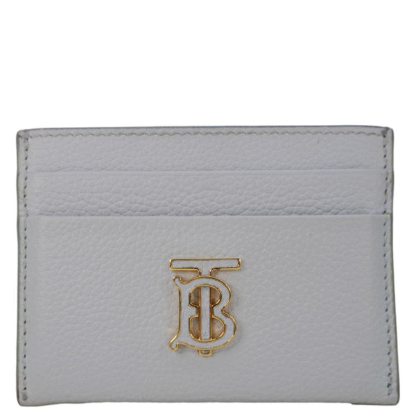 BURBERRY TB Leather Card Holder Light Blue