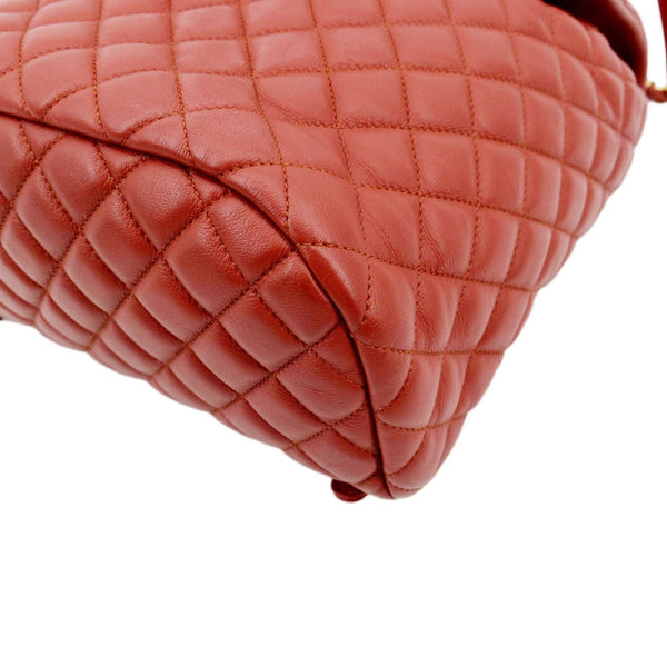 CHANEL Urban Spirit Large Quilted Leather Backpack Bag Red