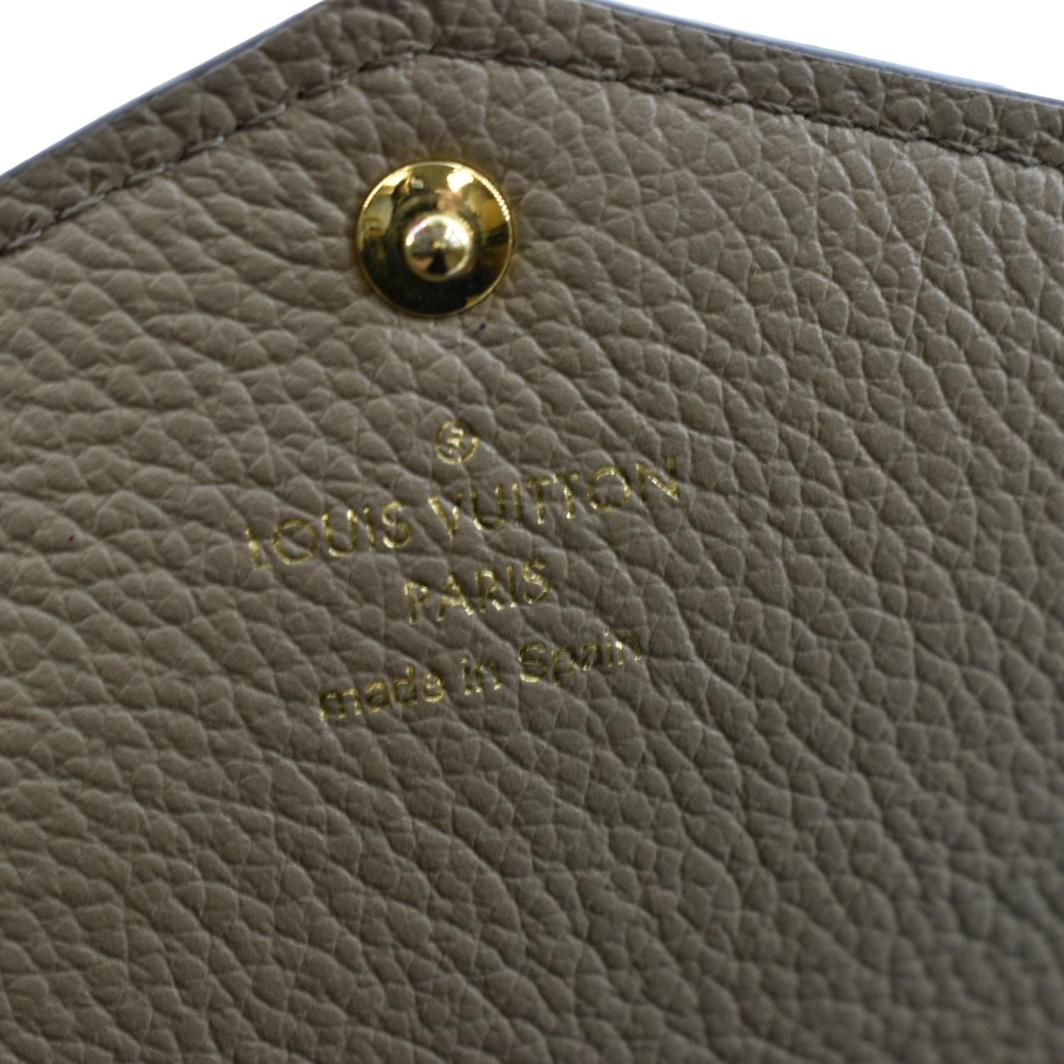 LOUIS VUITTON Sarah Monogram Empreinte Leather Wallet Tourterelle
